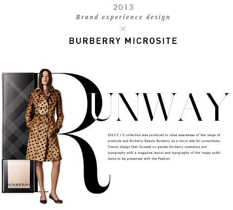 Brand experience design BurBerry Microsite