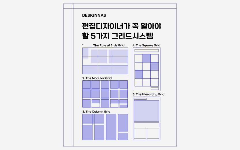 편집디자이너가 꼭 알아야 할 5가지 그리드시스템
